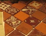 Medieval tiles in first part of Great Hall