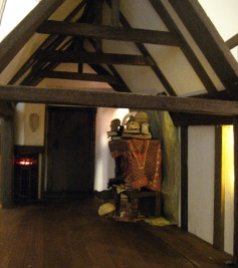 lights and beams and fireplace - theinfill dolls house blog