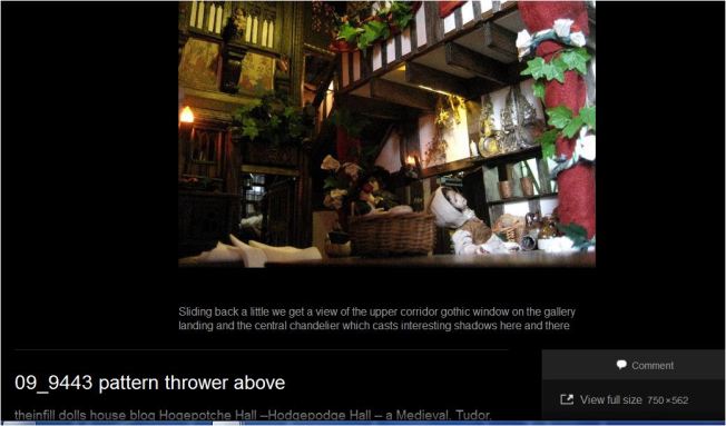 theinfill dolls house blog Hogepotche Hall –Hodgepodge Hall - a Medieval, Tudor, Jacobean dolls house blog - screen cap of gallery Full size link