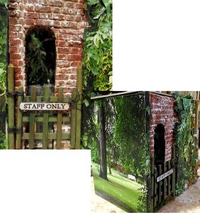 theinfill blog, theinfill dolls house blog – scratch build optical illusion room boxes - A Quiet Corner in the Park
